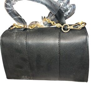 Bebe Black Crossbody Bag with Gold Chain Strap